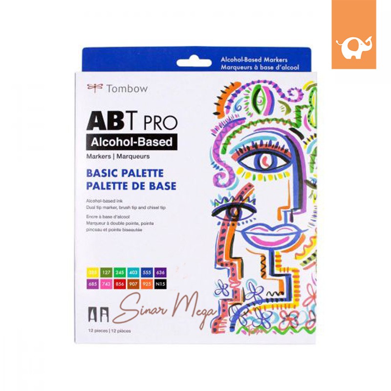 

Tombow ABT Dual Brush Pen Pro Basic 12Pcs Alcohol-Based Art Markers / Palette De Base Berkualitas