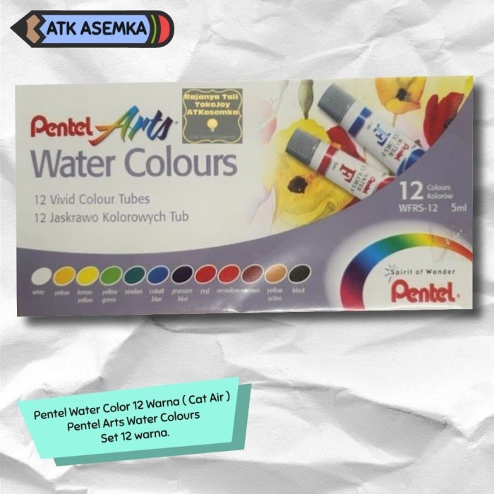 

air-cat- pentel water color 12 warna ( cat air ) -cat-air.