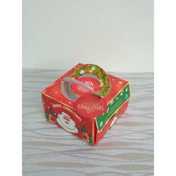 

Poro Cake Box Natal / Kotak Kue Christmas / Hampers Lapis Bolu 16x16