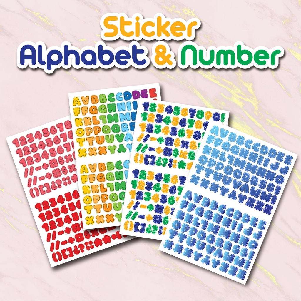 

Stiker Deco Alphabet dan Huruf Aesthetic Beragam Warna Ekonomis
