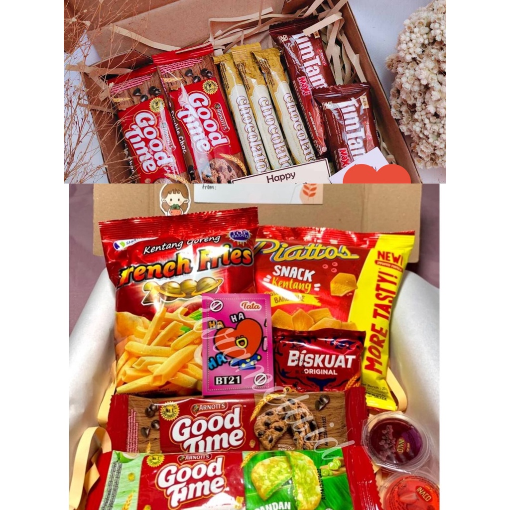 

Hampers Snack| Snack Box| Hampers jajan| Kado Wisuda| Gift Box| Hampers Box| Gift Snack Box