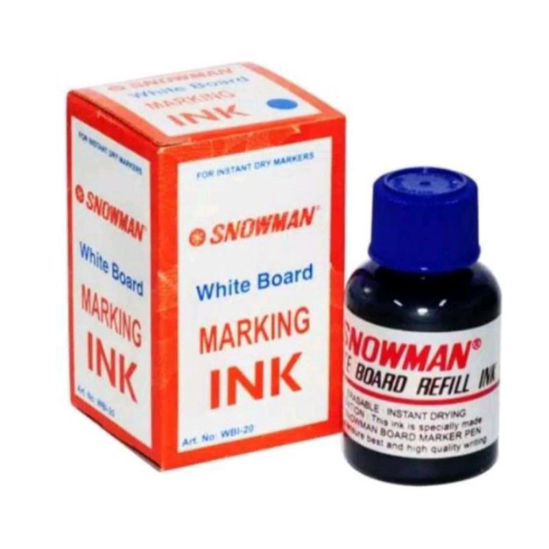 

Refill isi spidol whiteboard snowman warna hitam, biru, atau merah