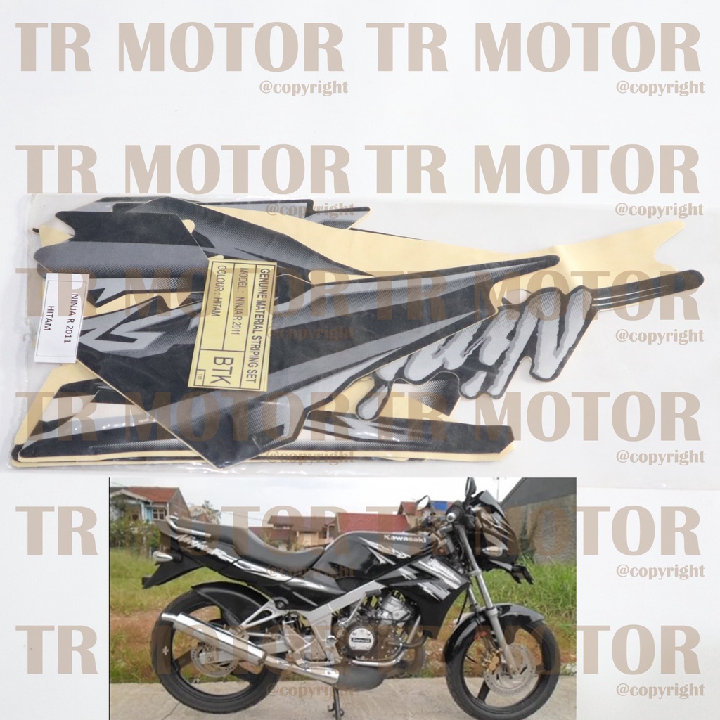 Stiker Motor Ninja R 2011 Sticker Striping Lis Full Set Motor