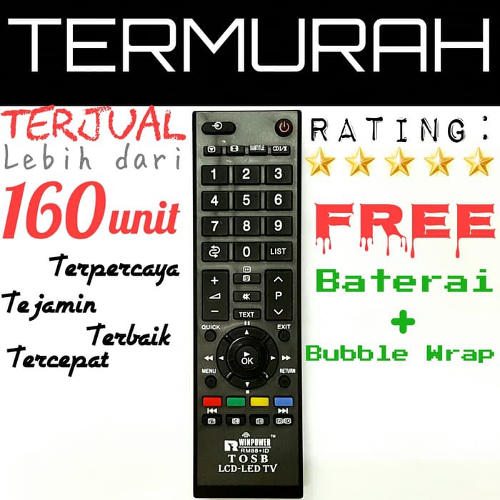 Remot / Remote TV Toshiba LED / LCD / Plasma / Tabung / Regza