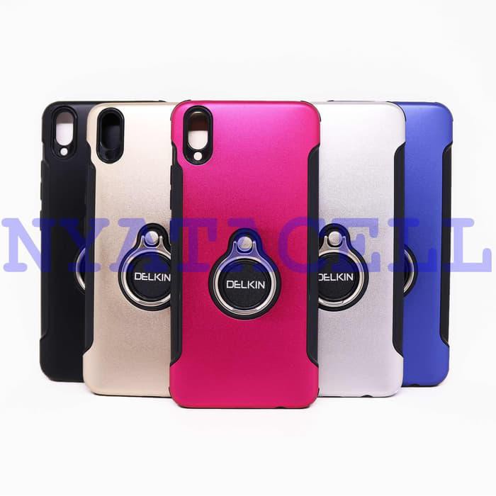 SUPER PROMO CASE DELKIN 3 IN 1 + I-RING VIVO V11 /HARDCASE CARBON SLIM COVER