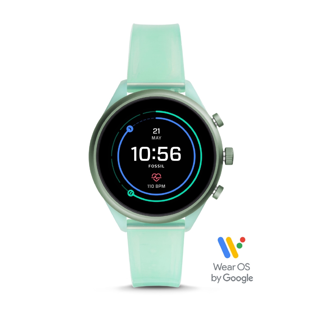 Fossil Sport 41 mm Gen 5 Mint Silicone Jam Wanita - FTW6057