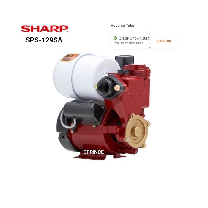 SHARP AQUAJET SPS-129SA pompa air listrik otomatis