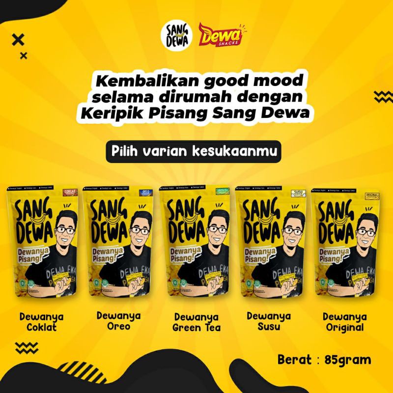 

KERIPIK SANG DEWA PROMO 2 PCS BY DEWA SNACK / KERIPIK KEKINIAN / KERIPIK GREENTEA DAN SUSU