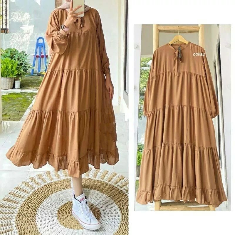 Rachel midi dress baju muslim wanita fashion remaja