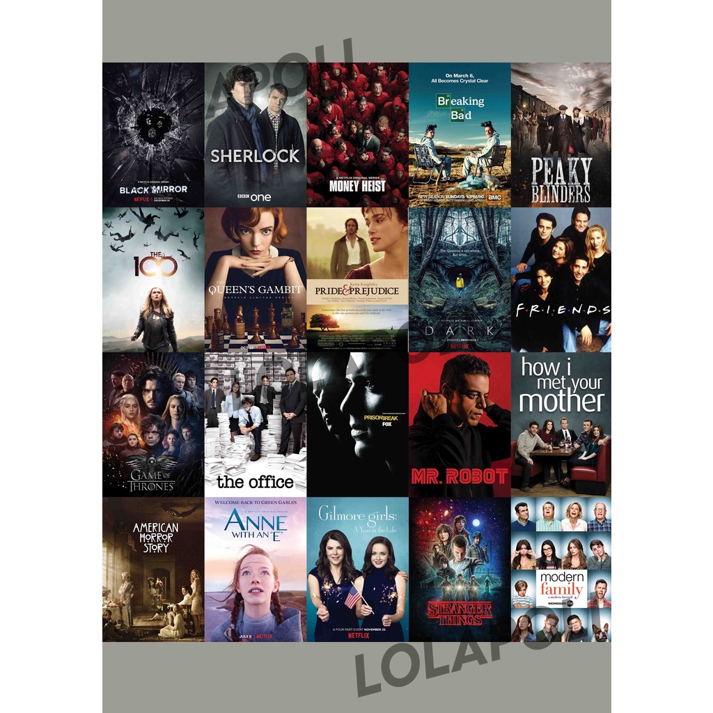 Poster Dinding Cover Film &amp; TV Series 20pc