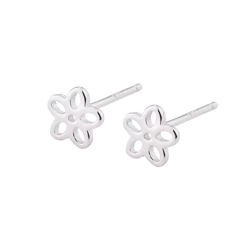 Anting Bunga Korea Flower Earrings Studs Women Girl Hollow Ear Earring Daily Jewelry Accessories Gift