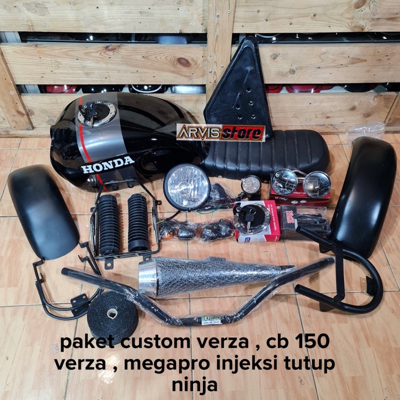 paket custom japstyle verza cb 150 verza new megapro injeksi / part motor japstyle