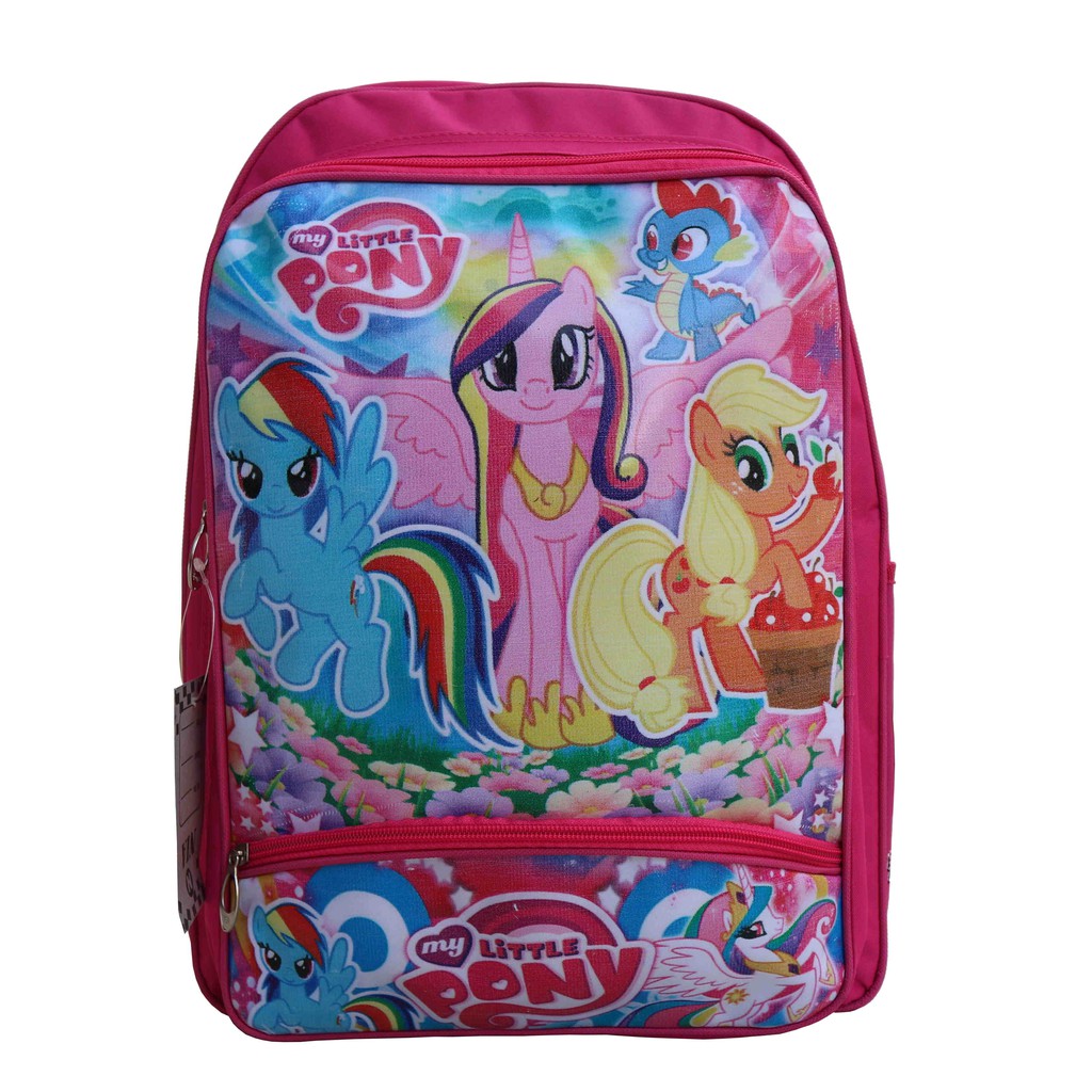 Ransel Punggung Anak Cewek Perempuan Tas Sekolah Cewe TK SD Little Pony Pink Ungu Murah Meriah Bagus