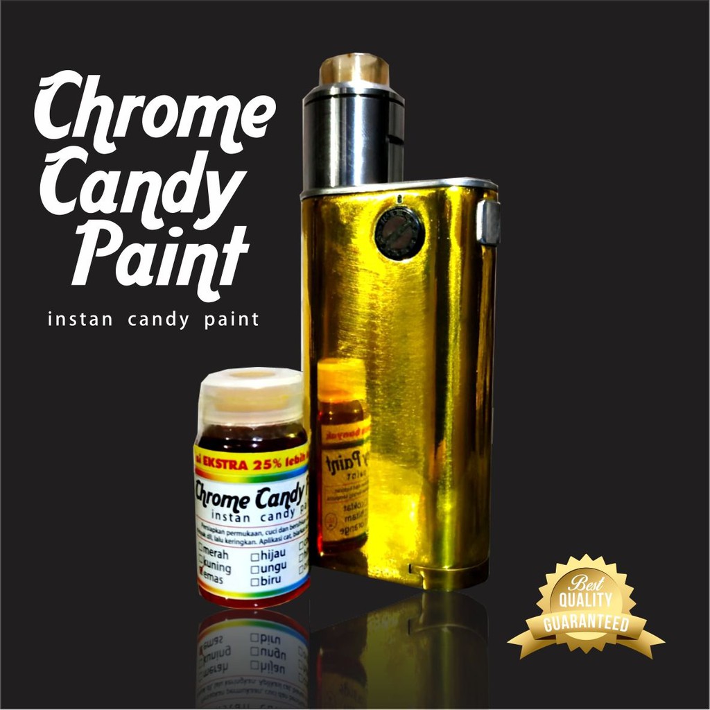 CHrome Candy Paint pewarna logam plastik serbaguna 12,5ml isi lebih banyak INSTAN original