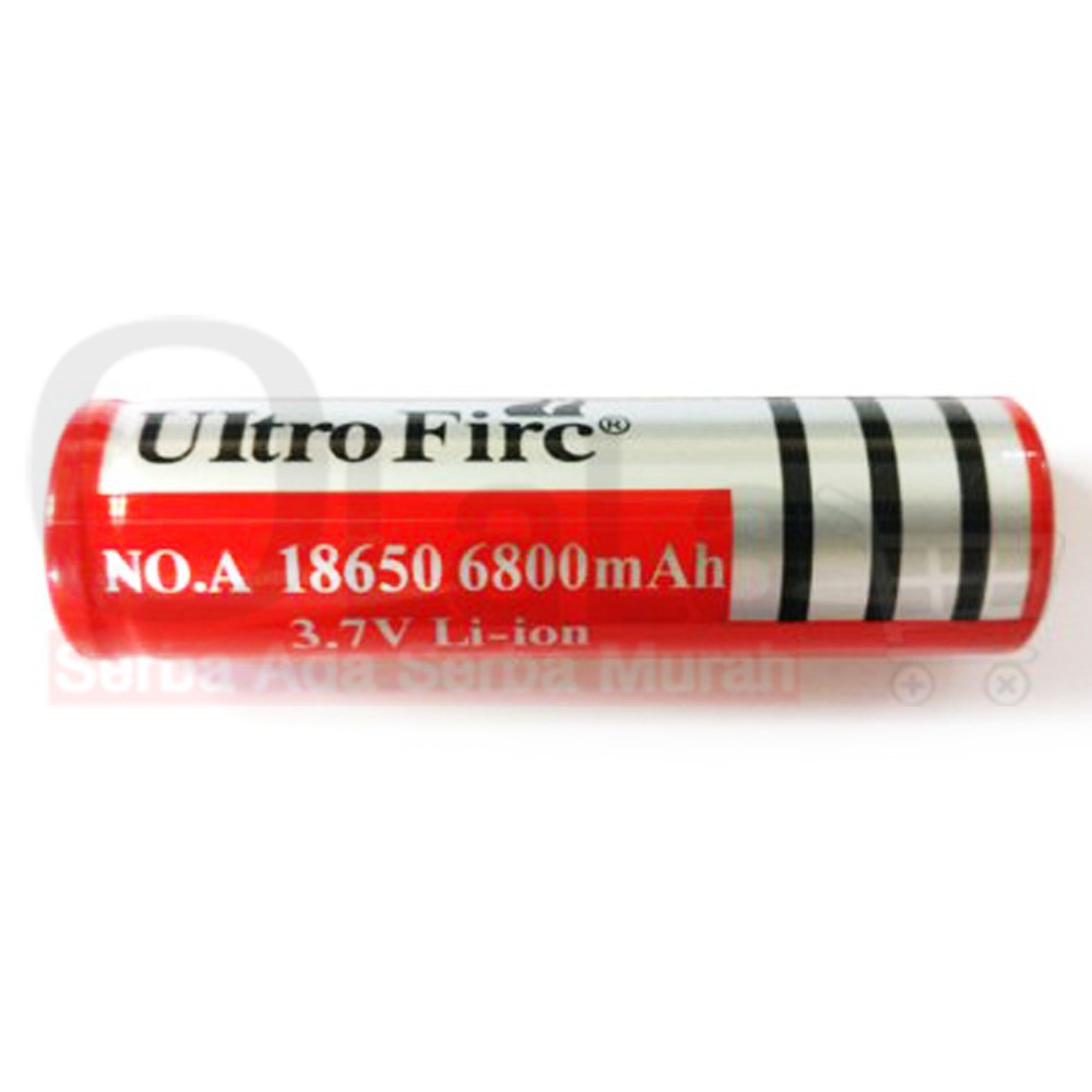 Baterai Ultra Fire Baterai 18650 Bateri Laser Baterai Senter Police 6800mAh