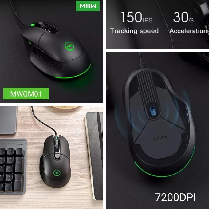 MIIIW MWGM01 - 700G Wired Mouse Gaming 7200DPI 6 Button RGB Colourful ary55 Diminati Banget