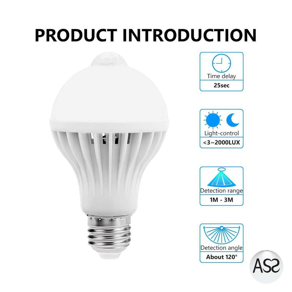 ASS Shop - Lampu LED Smart E27 9W with PIR Sensor