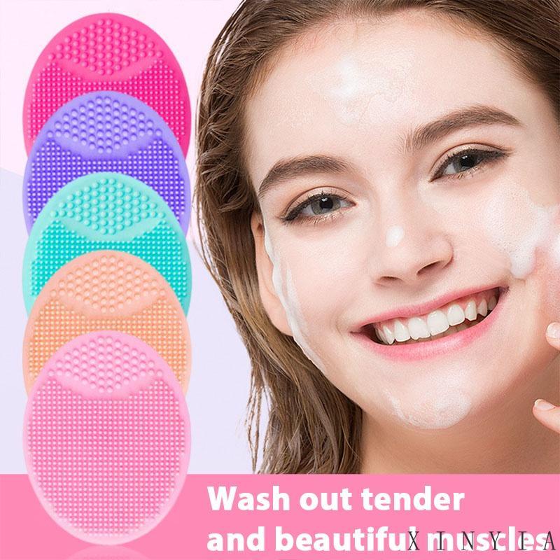 Xia.id Brush Silikon Bentuk Oval Untuk Pijat / Pembersih Pori-Pori Wajah