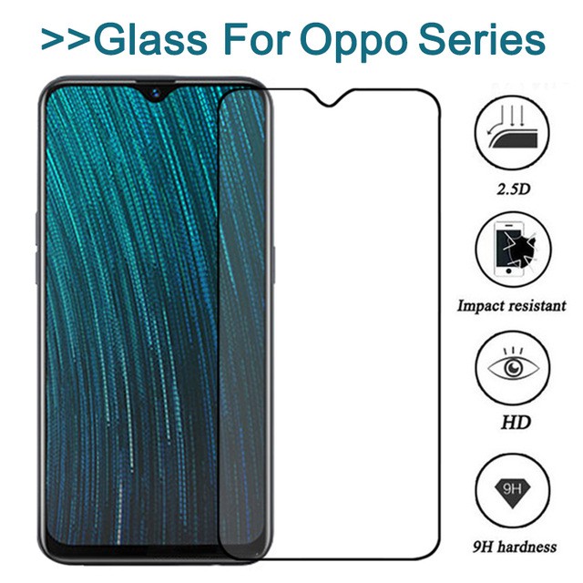 Tempered Glass Oppo F9 Antigores Kaca Pelindung Layar Screen Protector Full Cover