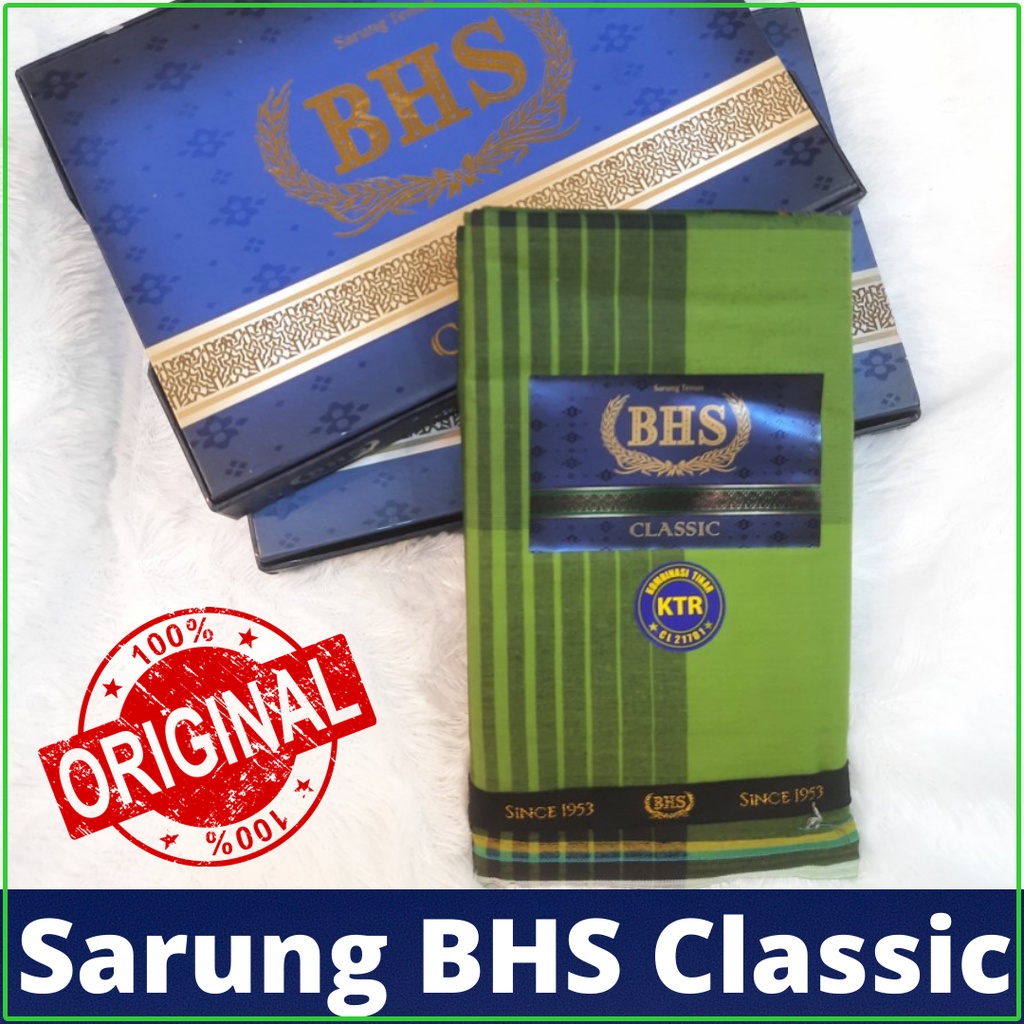 Sarung tenun bhs classic TKG 100% original Asli fashion muslim pria dewasa perlengkapan sholat FREE 