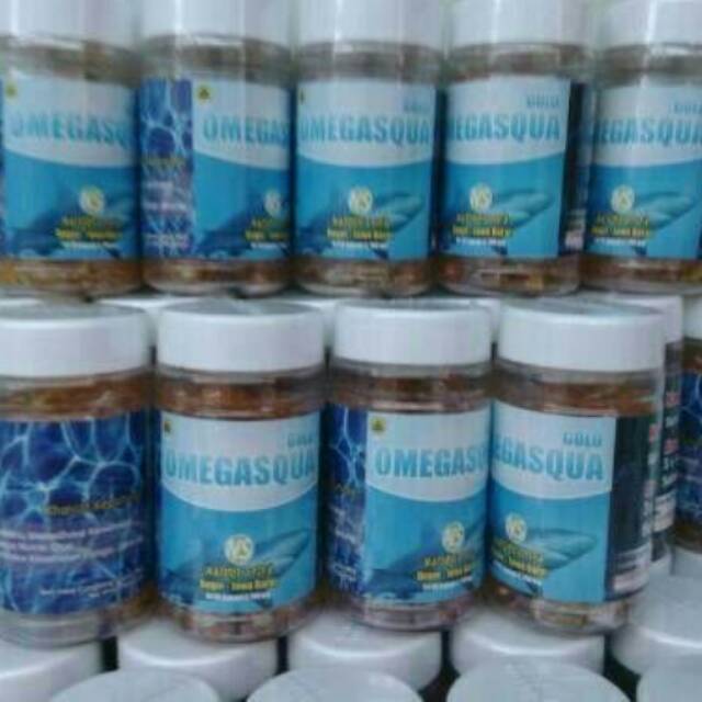 OMEGASQUA FISH OIL PLUS MINYAK HATI IKAN HIU SQUALENE SQUAVIT OMEGA 3 6 9 EPA DHA