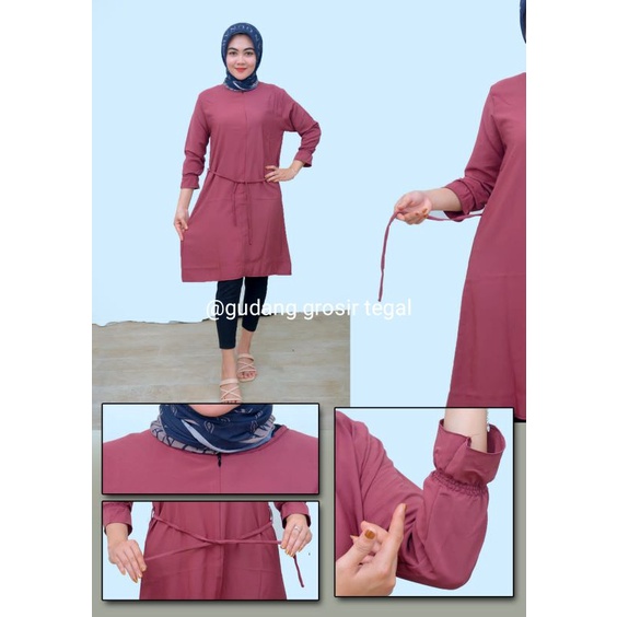 tunik sleting busui polos wanita