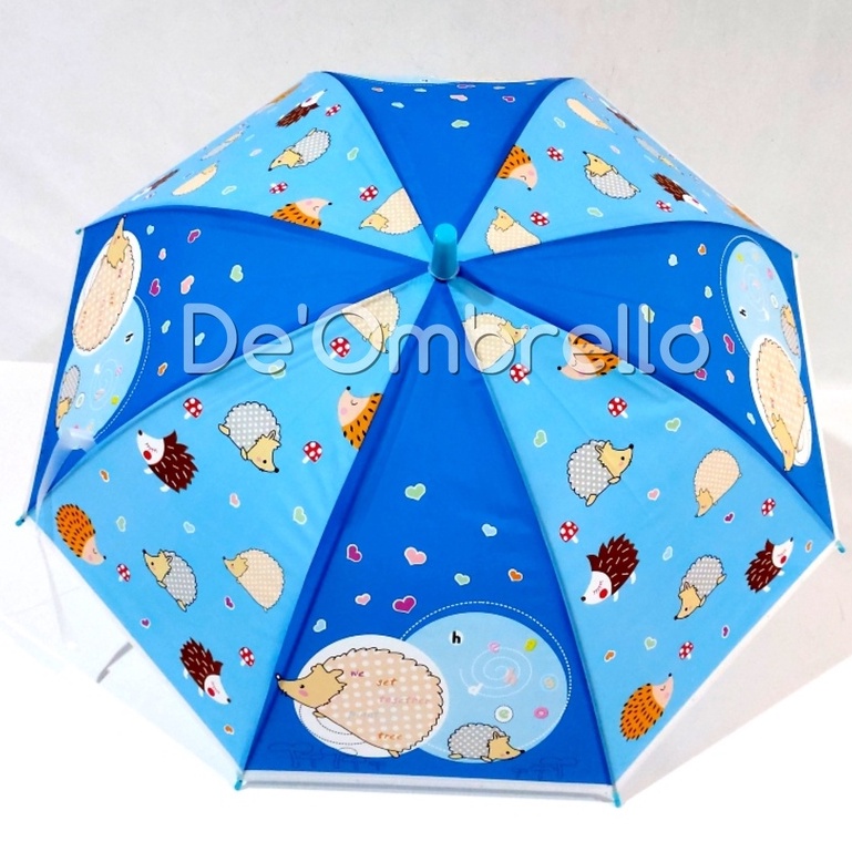 (007C)Payung PVC Anak Motif Animals Dasar Warna/Payung Anak Lucu/Umbrella Pelindung Hujan