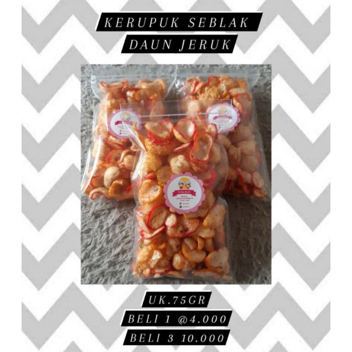 

Kerupuk Seblak Daun Jeruk Uk.70gr