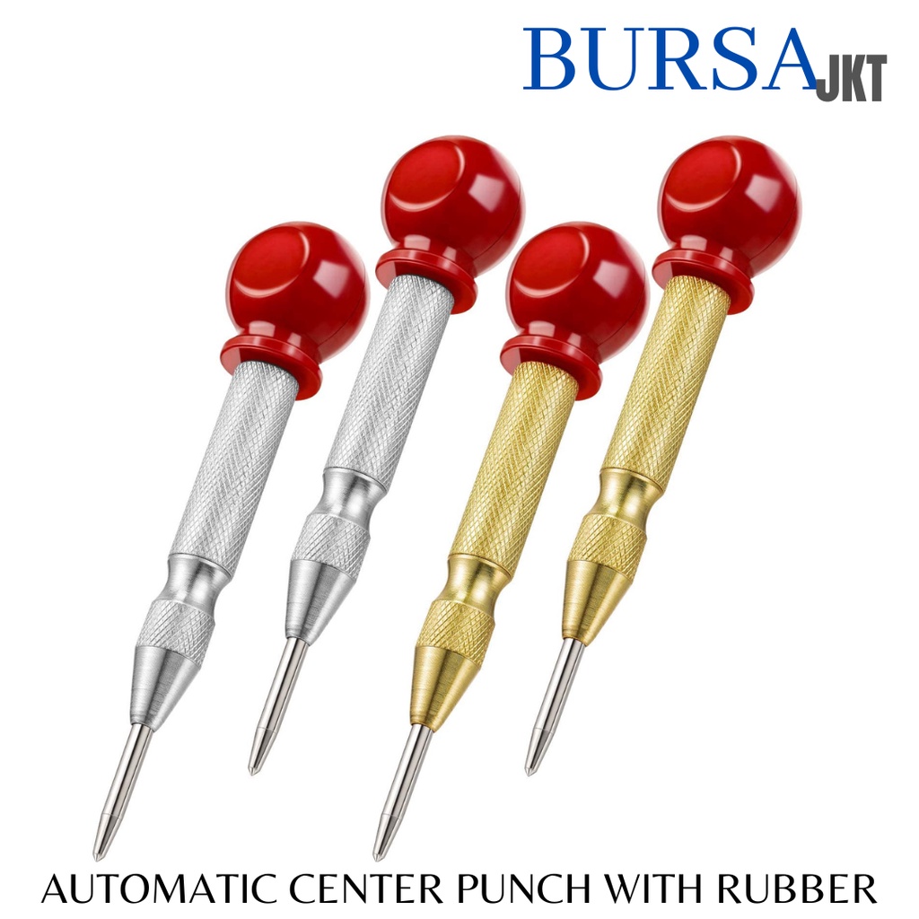 CENTER PUNCH ADJUSTABLE IMPACT PUNCH METAL DRILL TOOL 5 INCH WITH RUBBER HEAD