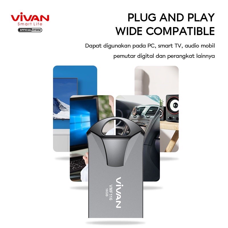 VIVAN Flashdisk 16GB 32GB VMF116/VMF132 Garansi Resmi 1 Tahun