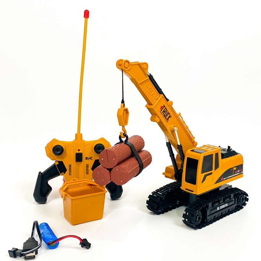 Mainan Anak Truck RC Alat Berat - Mainan Remote Control Crane Truck Construction