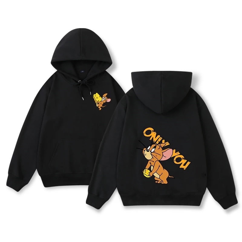 JAKET SWEATER KARTUN TOM AND JERRY ONLY YOU AND ME TO PREMIUM TRIFT PRIA WANITA TRENDY