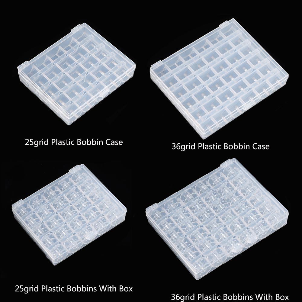 Preva 25/36kisi Set Benang Jahit Plastik Bermanfaat Aksesoris Case Spools Kotak Penyimpanan
