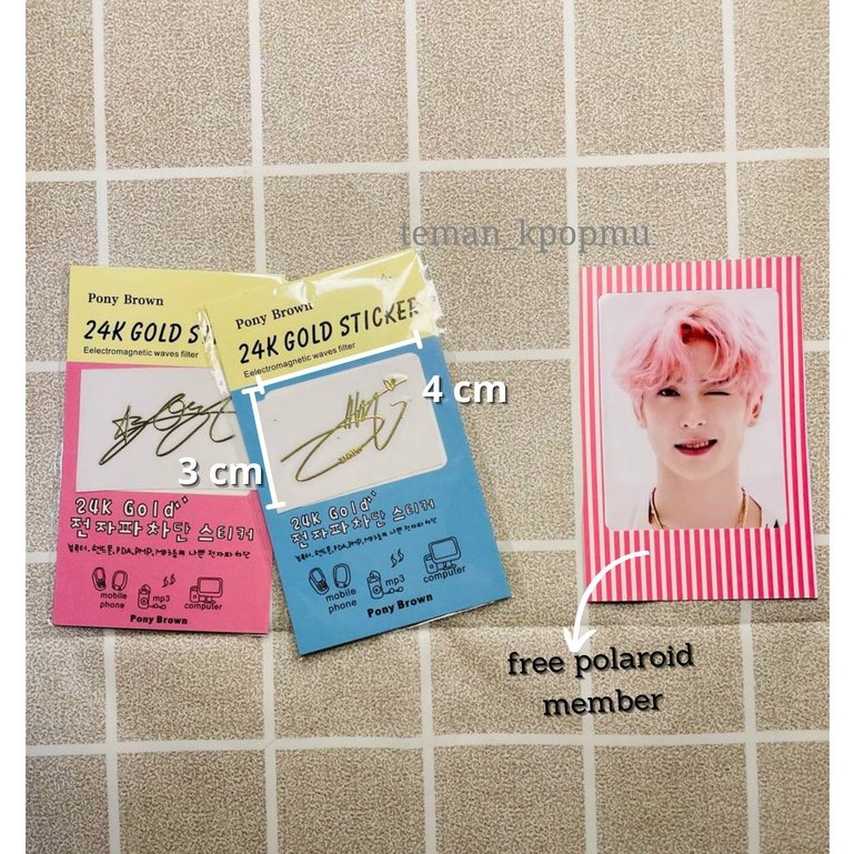 NCT Sticker Tandatangan Anti Radiasi - Signature 24K Gold Electromagnetic Waves
