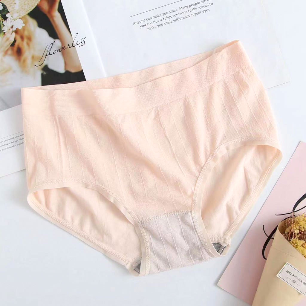 BEE - Celana Dalam Wanita Elastis Bahan Import Mid Waist Cd Undies 1666 TM