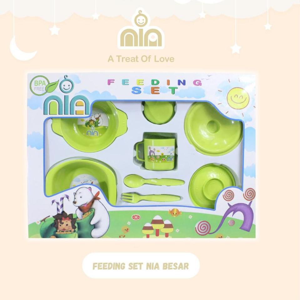 Pasti Populer NIA-FEEDING SET UKURAN BESAR PERALATAN MAKAN BAYI MURAH