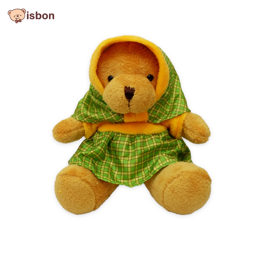 Boneka bear beruang cewek with baju rok dan pita spesial edisi lebaran karakter wajah lucu cocok untuk hadiah di moment spesial by Istana Boneka