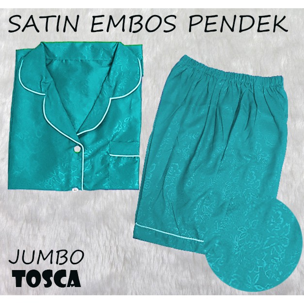 HipNop SATIN PP EMBOS JUMBO BAJU TIDUR WANITA CELANA PENDEK  PIYAMA CEWE CEWEK SLEEPWEAR MAROON-5