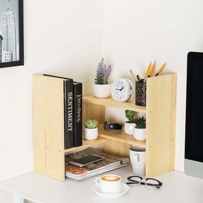 Rak Sudut Kayu Jati Belanda Rak Gabungan Minimalis Serbaguna