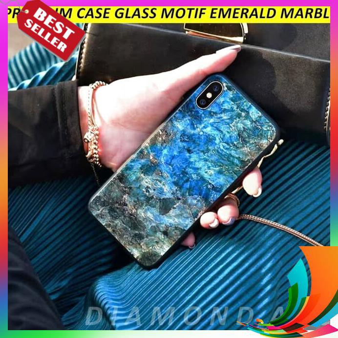 【TERBARU】 XIAOMI MI MAX 3 PREMIUM Case Hp Glass MOTIF EMERALD MARBLE