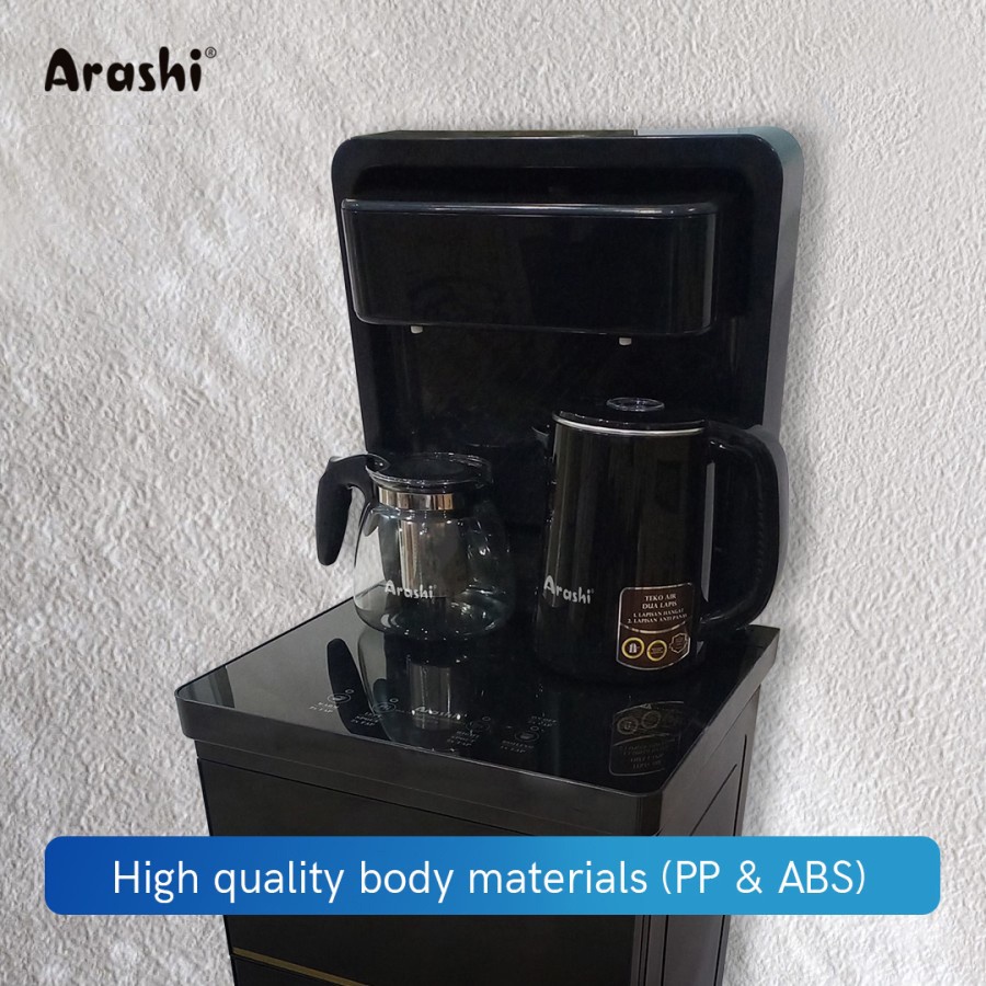 Arashi Dispenser Air Minum Galon Bawah Multifungsi AMD01B Dengan Layar Sentuh dan Remote Control