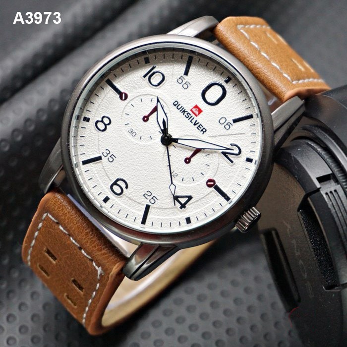Jam Tangan Pria/Cowo Quiksilver Kulit QS002 - Kode A3973, A3974, A3975