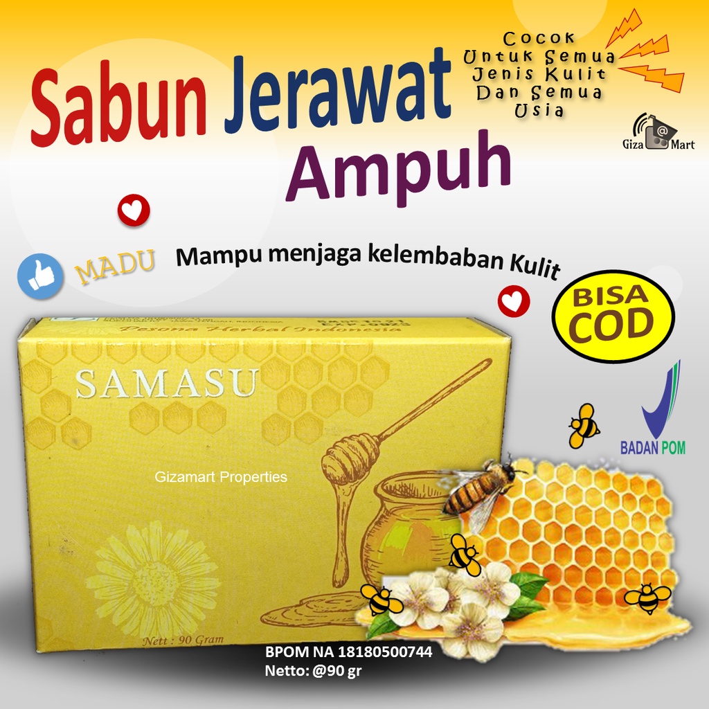 (COD) Sabun SAMASU Penghilang Jerawat dan Menghilangkan Bekas Jerawat, Sabun Mencerahkan Kulit