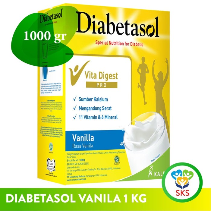 

Ee51 Diabetasol Vanila Jumbo 1000 Gram / 1 Kg - Vanila 6Gggddv