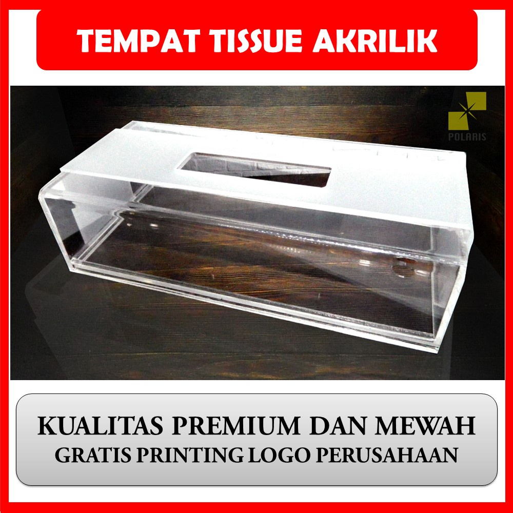 TEMPAT TISSUE AKRILIK KOTAK TISU ACRYLIC WADAH TISSUE TRANSPARAN BOX TISSUE