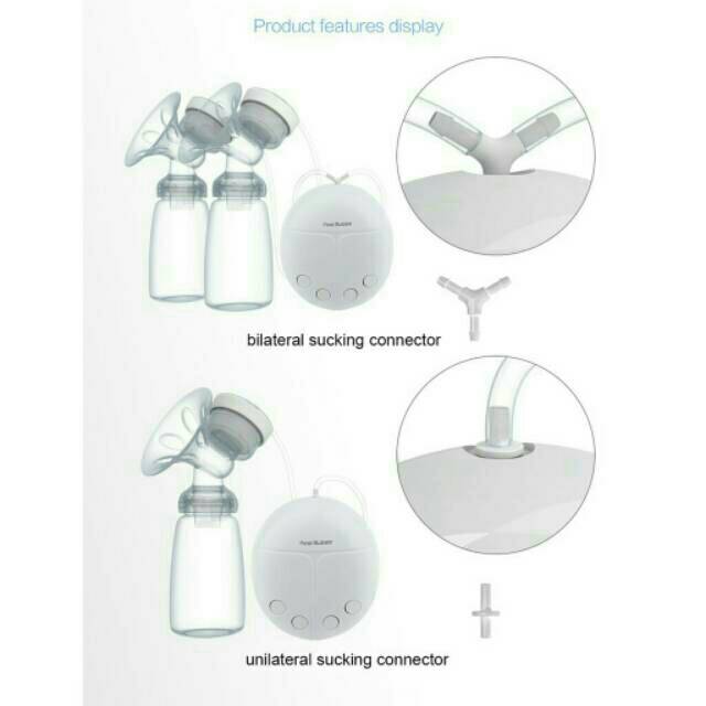 Sondkoo Real Bubee Pompa ASI Elektrik Otomatis 2 Botol Susu Breastpump RealBubee Electric