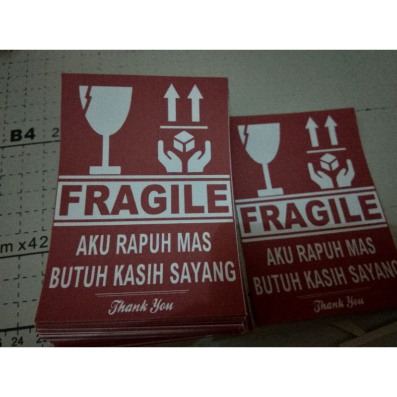 

Stiker Fragil paking Aku Rapuh