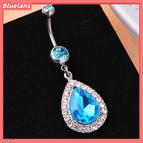 Bluelans Crystal Rhinestone Pendant Belly Button Body Piercing Navel Ring Jewelry Charms