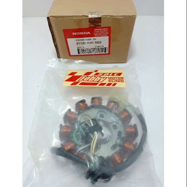 SPUL-STATOR COMP HONDA SUPRA 125 FI-REVO FI-BLADE FI ORIGINAL AHM KODE 31120-K41-N02