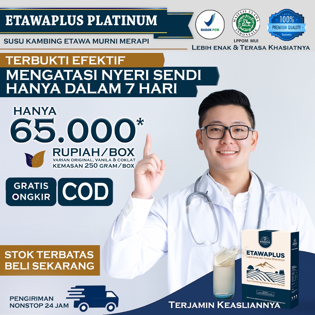 Susu Kambing Etawaplus Kolostrum // Susu Etawa Platinum Untuk tulang dan nafas lega // Etawaku Platinum // Susu Etawa Untuk Persendihan Kemasan 250gram